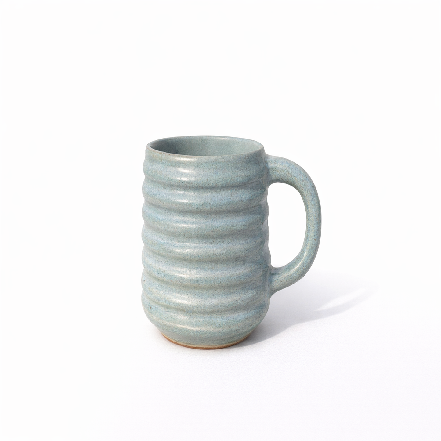 Pale Blue Ribbed Mug — Belmont & Kensing