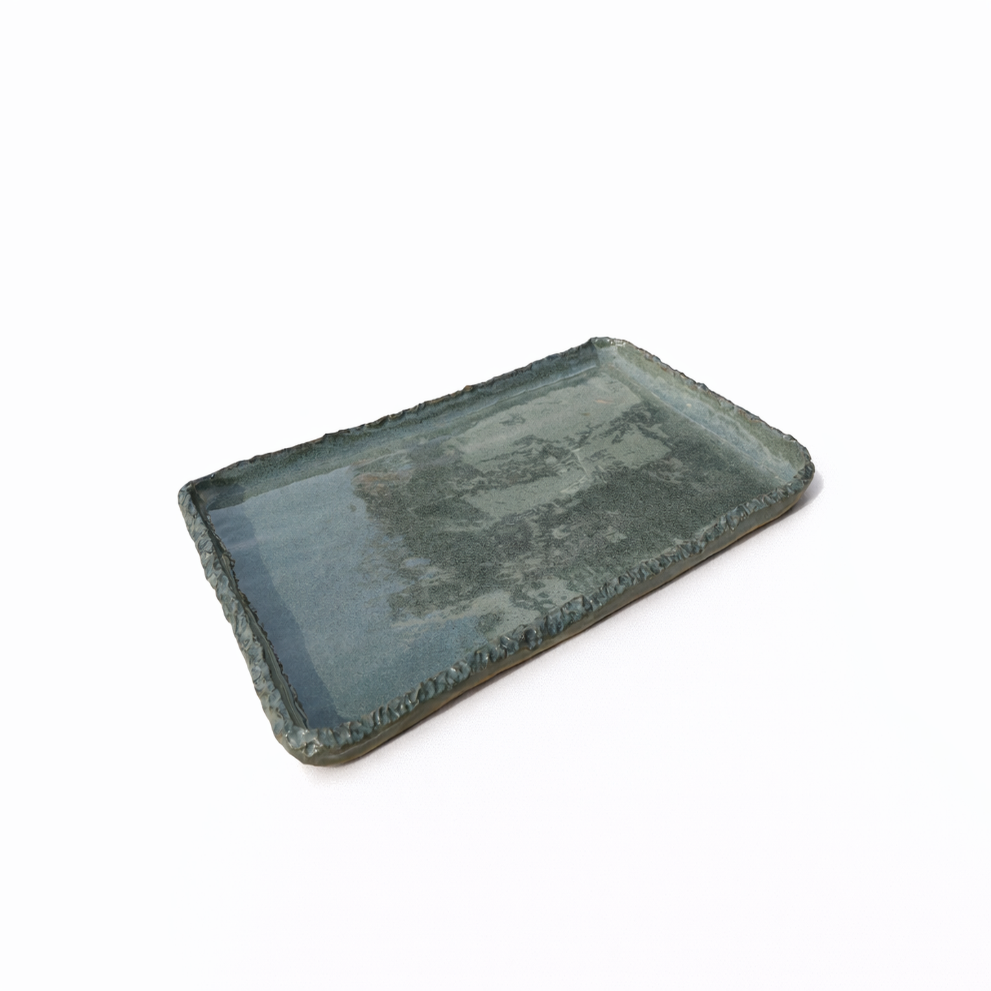 Green-Grey Ceramic Tray — Belmont & Kensing