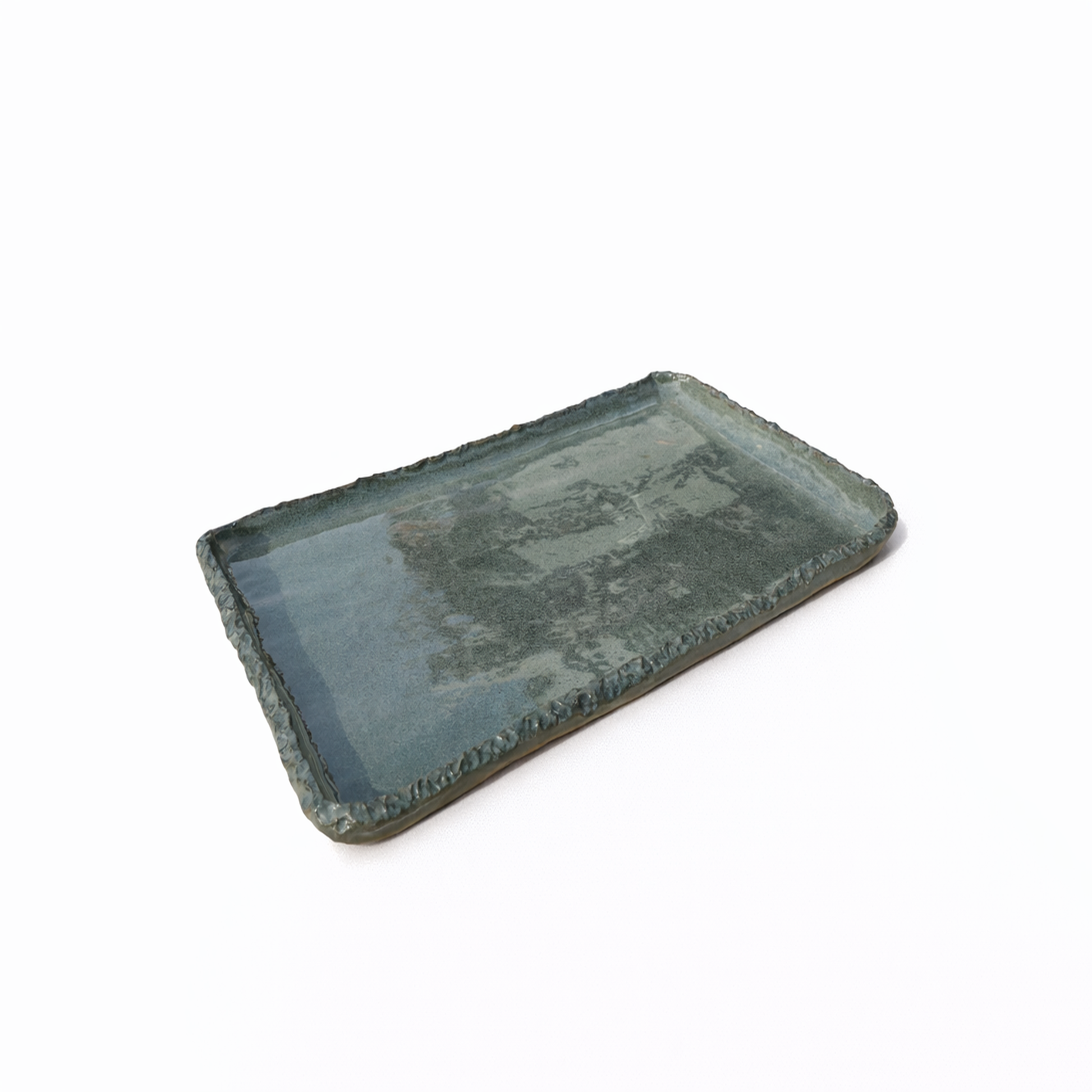 Green-Grey Ceramic Tray — Belmont & Kensing