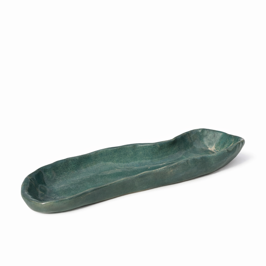 Green Canoe Serving Dish — Belmont & Kensing