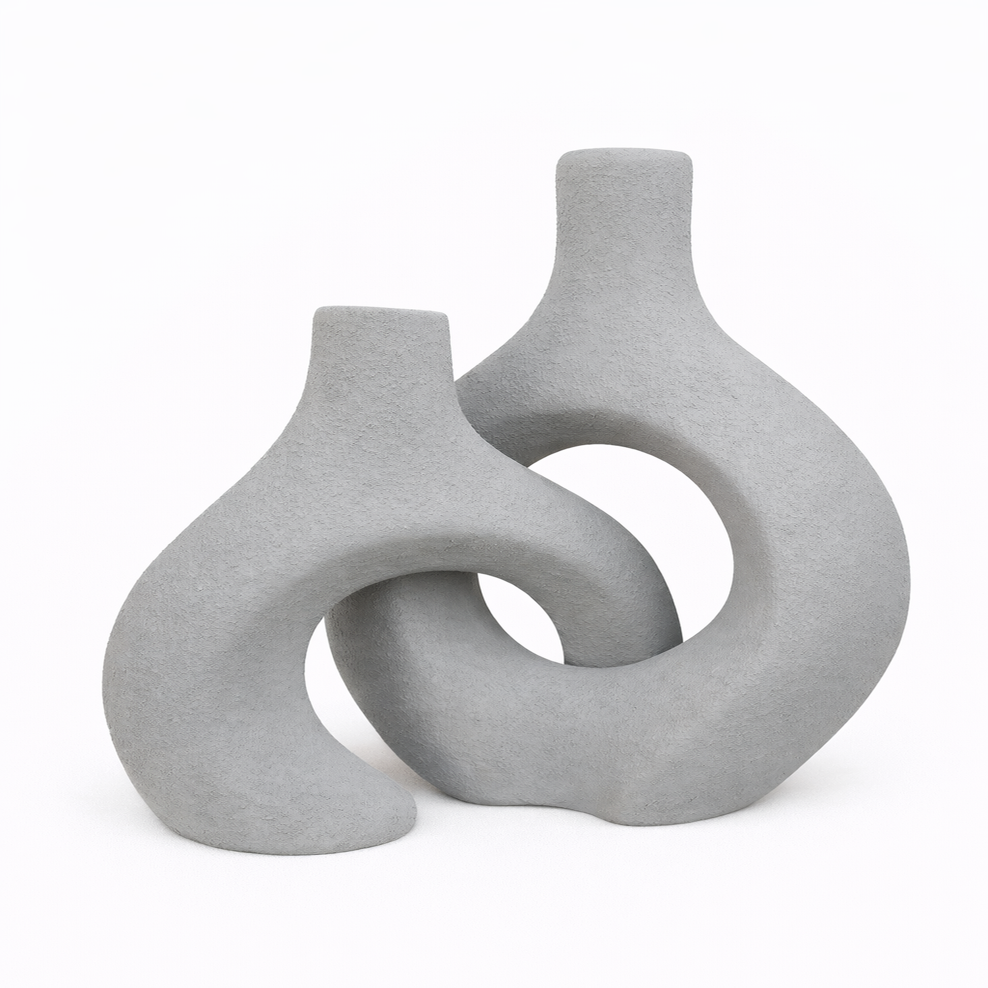 White Interlocking Rings Sculpture — Belmont & Kensing
