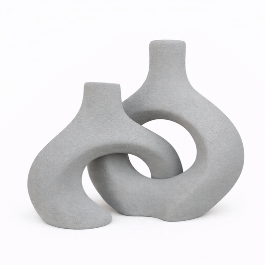 White Interlocking Rings Sculpture — Belmont & Kensing