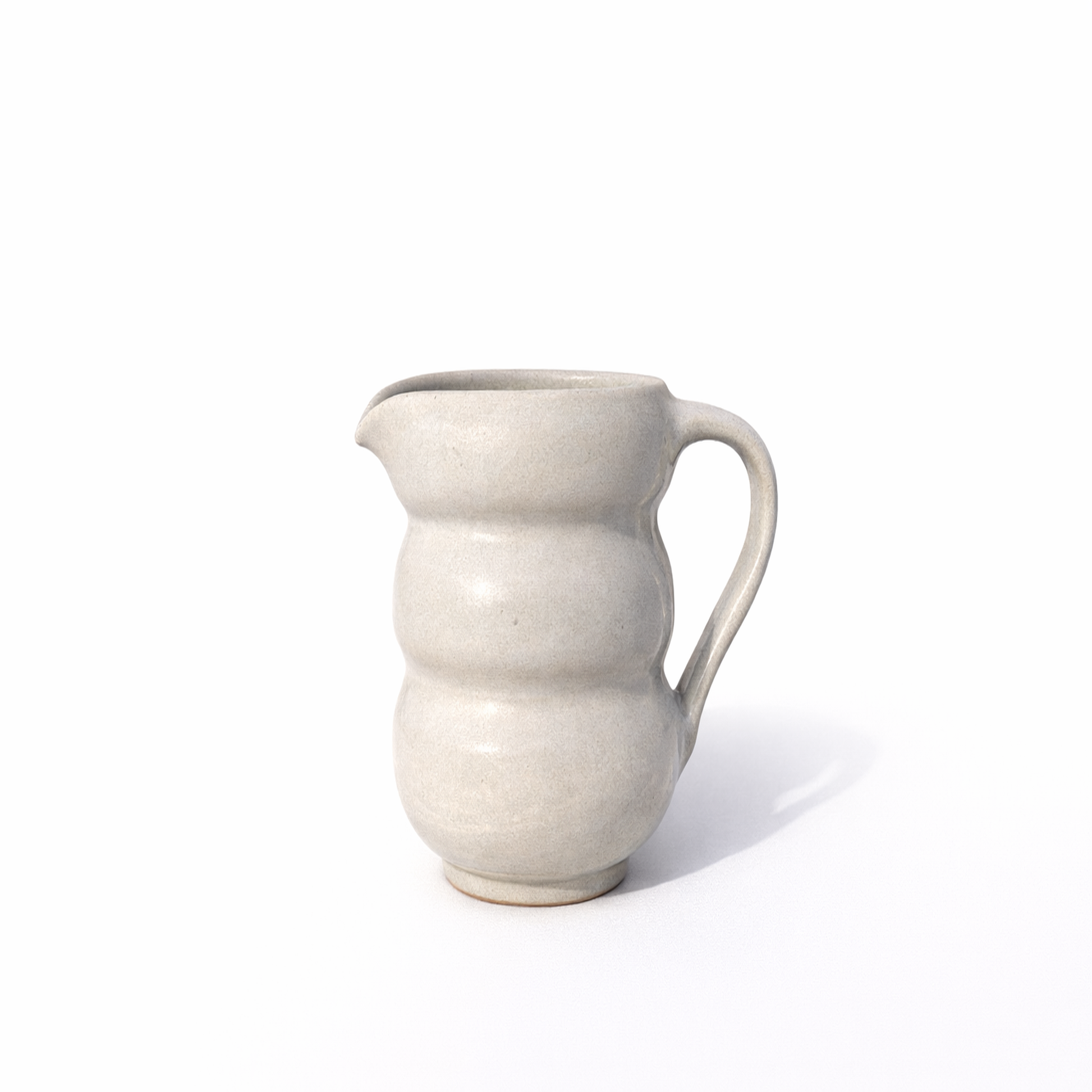 Cream Stacked Pitcher — Belmont & Kensing