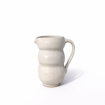 Cream Stacked Pitcher — Belmont & Kensing