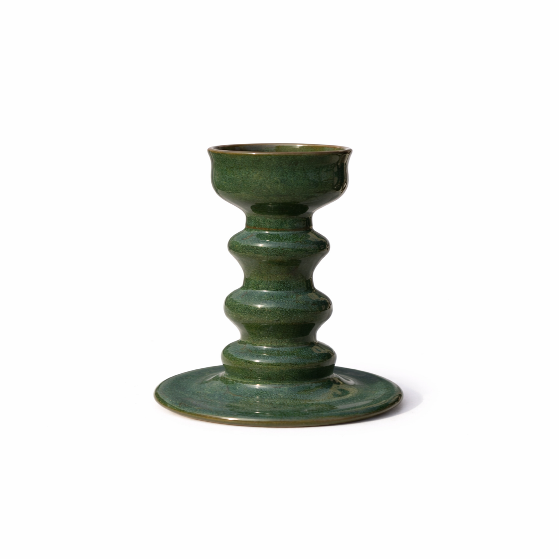 Green Pedestal Candle Stand — Belmont & Kensing