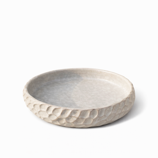 Grey Rope-Edge Stoneware Bowl — Belmont & Kensing