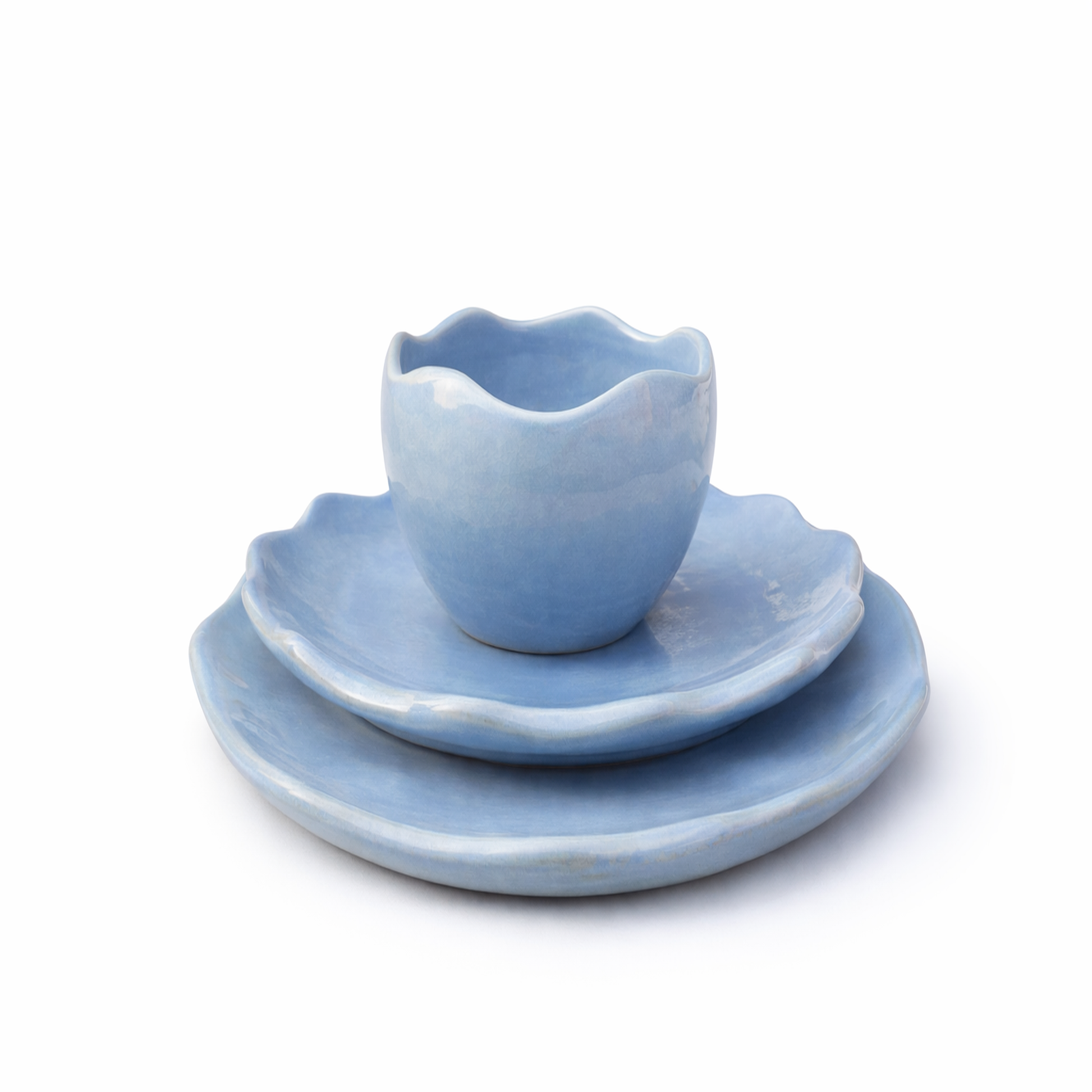 Light Blue Lotus Bowl Set — Belmont & Kensing