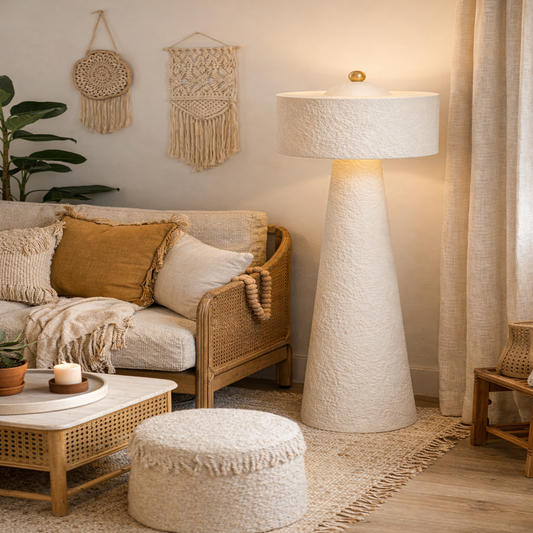 Belmont & Kensing white textured table lamp