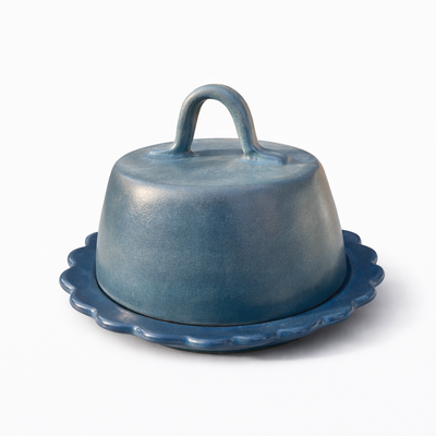 Blue Lidded Butter Dish — Belmont & Kensing