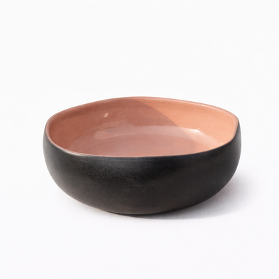 Pink and Black Ceramic Bowl — Belmont & Kensing