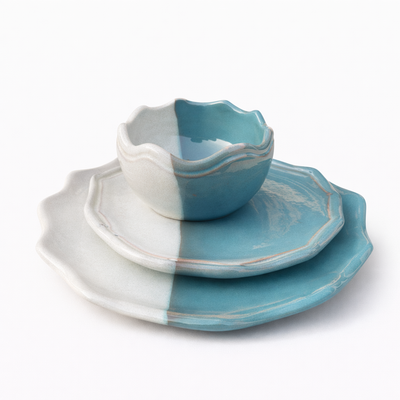 Blue and White Plate Set — Belmont & Kensing