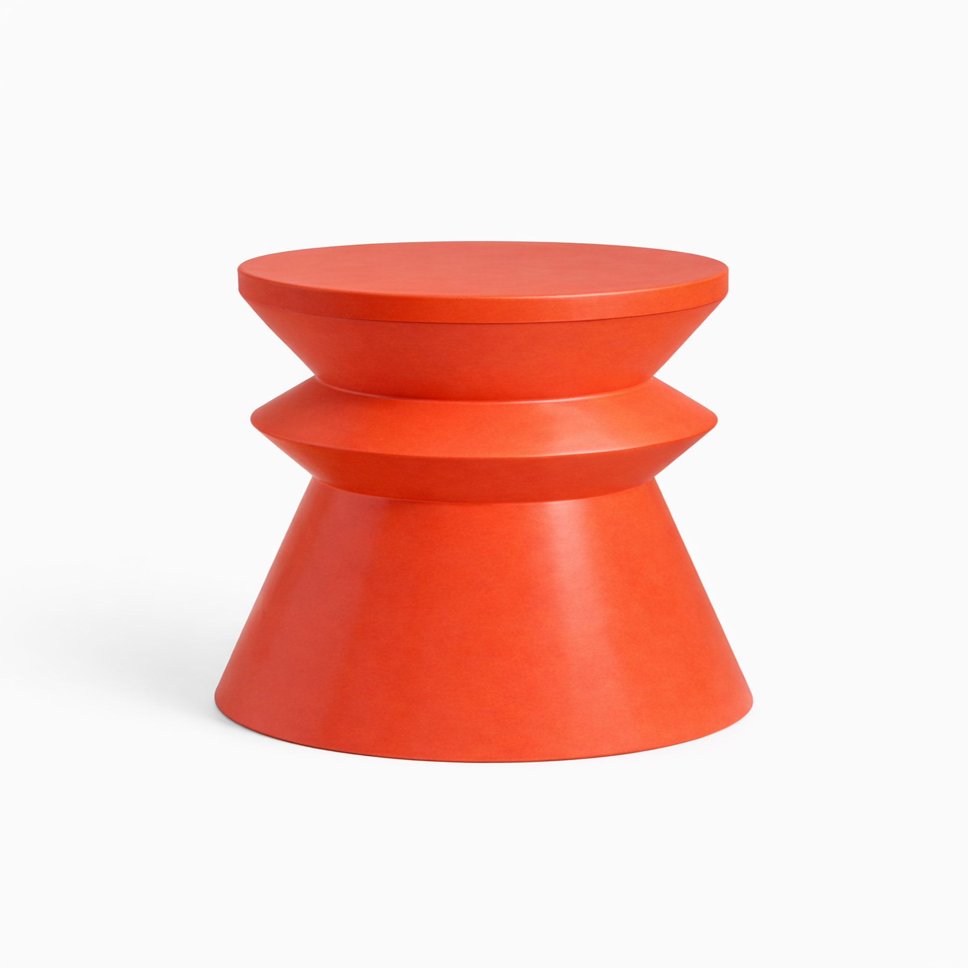 Belmont & Kensing sculptural terracotta orange side table
