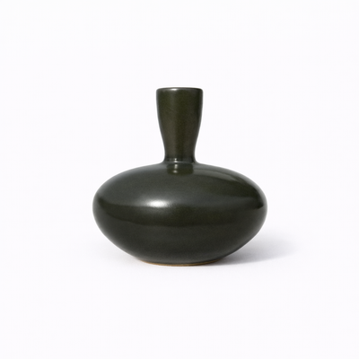 Black Ceramic Bud Vase — Belmont & Kensing