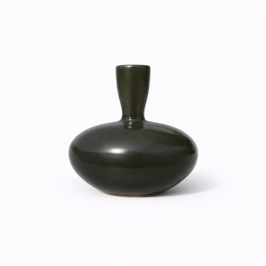 Black Ceramic Bud Vase — Belmont & Kensing