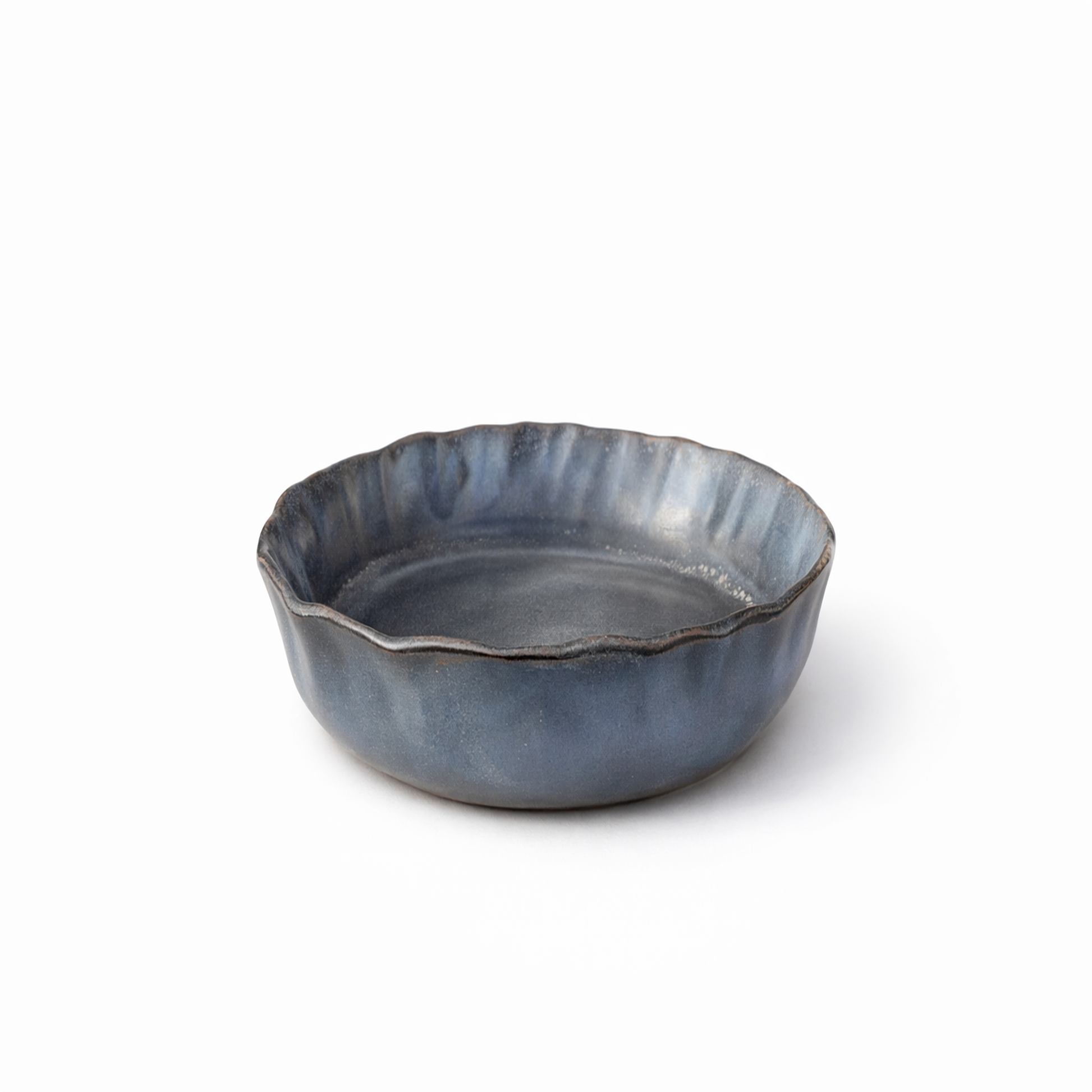 Slate Blue Ceramic Bowl — Belmont & Kensing