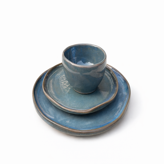 Blue Stacked Tableware Set — Belmont & Kensing