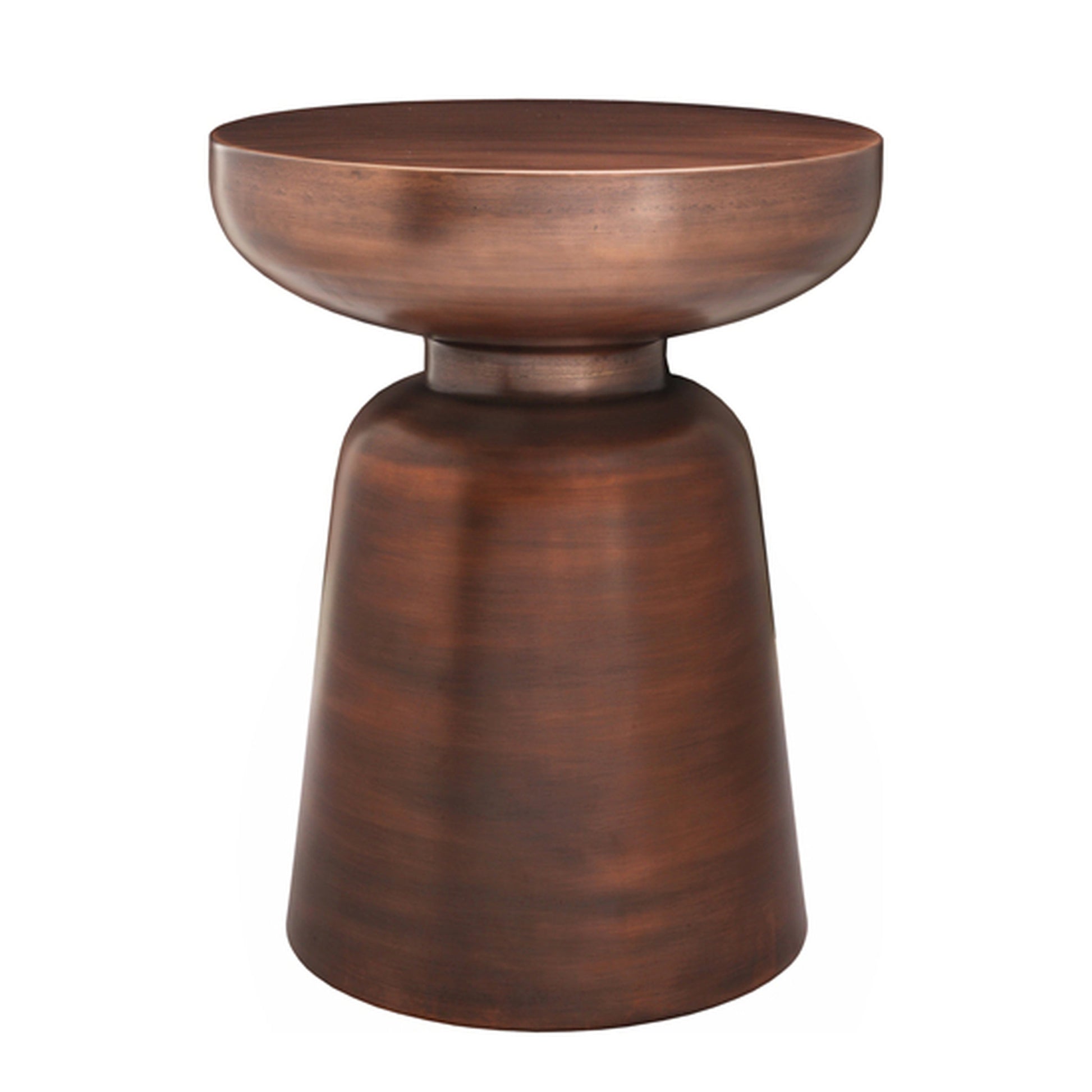 Belmont & Kensing walnut brown pedestal side table