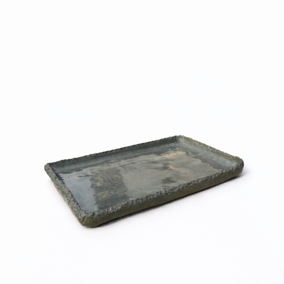 Dark Green Rectangular Tray — Belmont & Kensing
