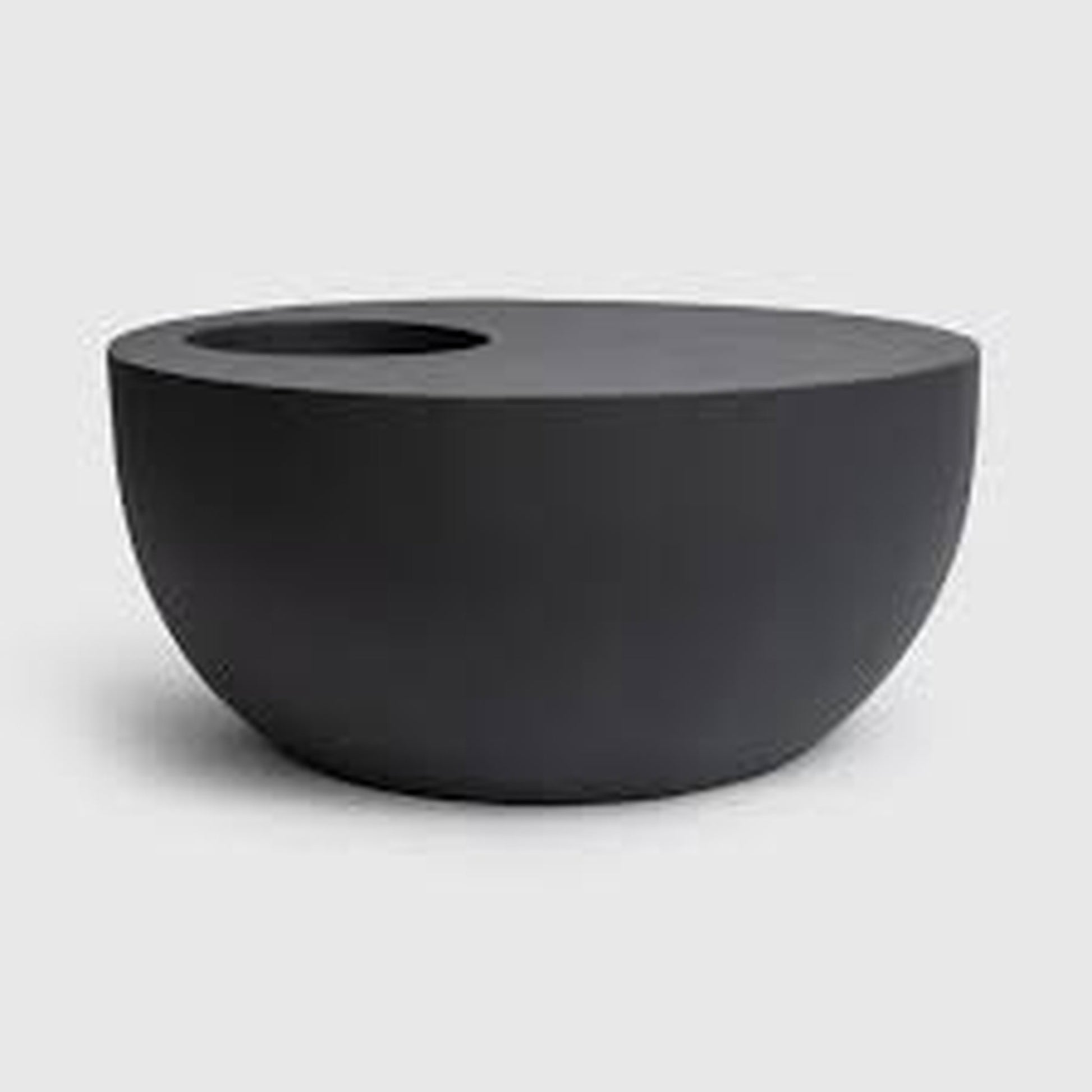 Belmont & Kensing black drinks coffee table — detail of the built-in drinks well