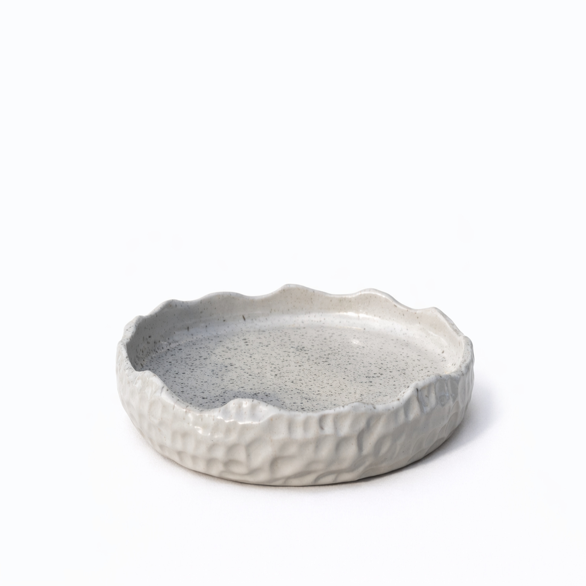 White Textured Stoneware Bowl — Belmont & Kensing