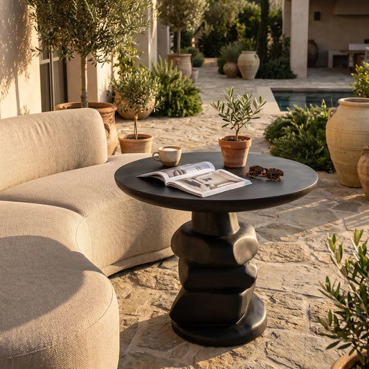 Stacked Pedestal Table
