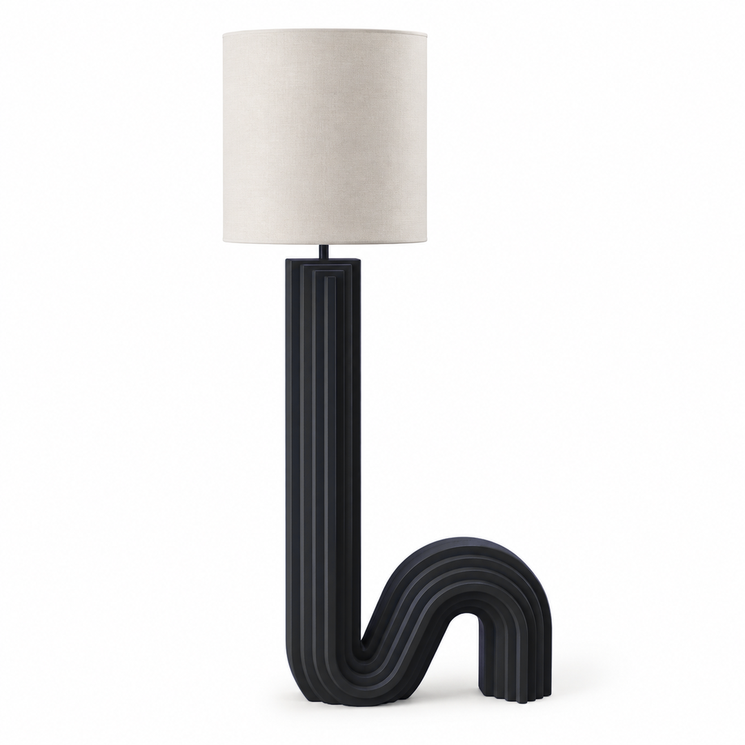 Hook Sculptural Floor Lamp — sculptural hook floor lamp, alternate view | Belmont & Kensing